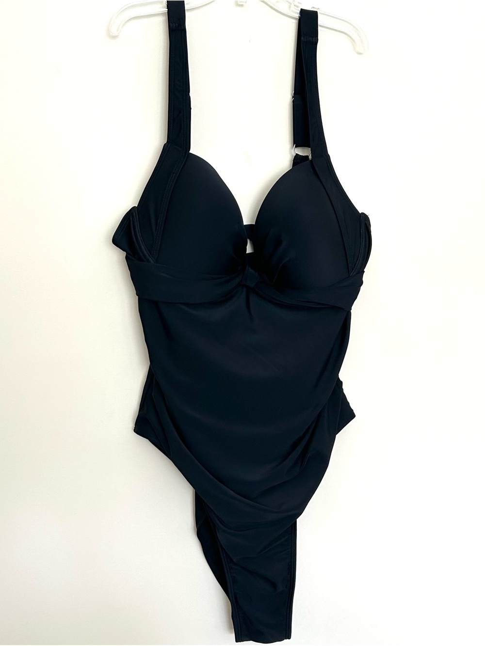 Black Women’s One-Piece Swimsuit with Underwire Support